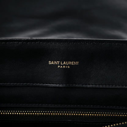 Saint Laurent Calfskin Y Quilted Monogram Large Loulou Chain Satchel Black 6 of 15
