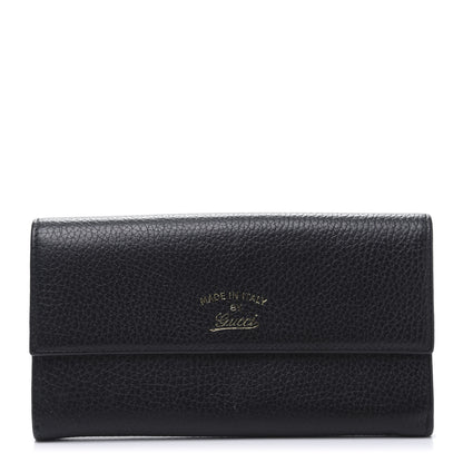 Gucci Dollar Calfskin Swing Continental Wallet Black 1 of 9