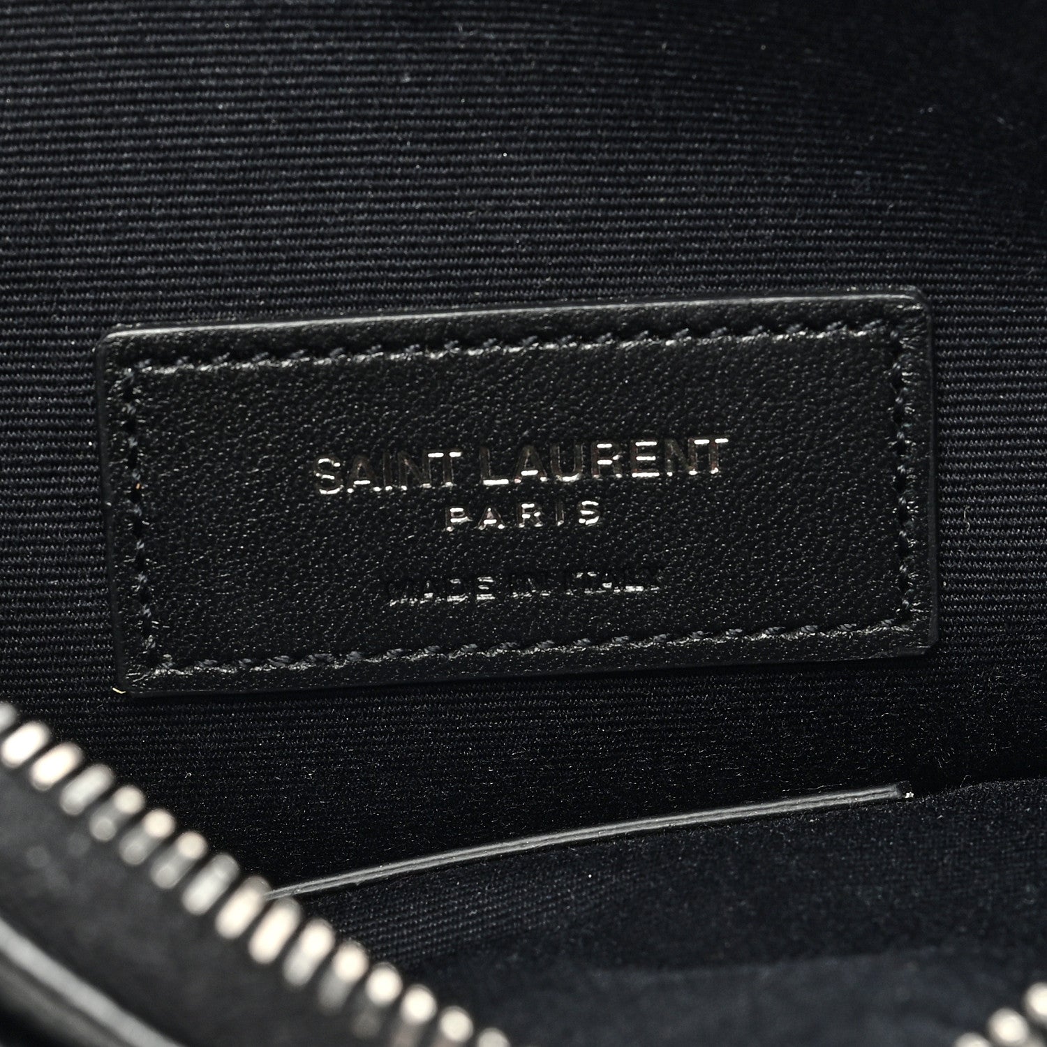 Saint Laurent Crinkled Calfskin Matelasse Monogram Niki Bill Pouch Black 6 of 6