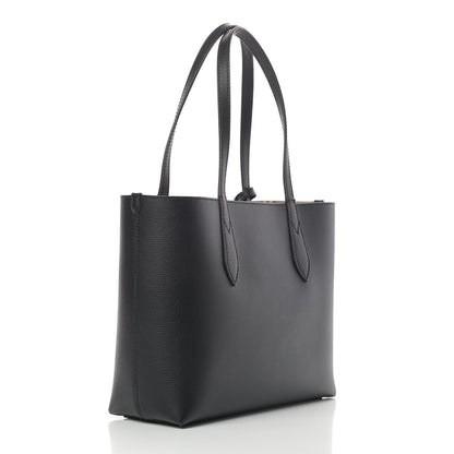 Burberry Grainy Calfskin Haymarket Check Small Reversible Tote Black 9 of 17