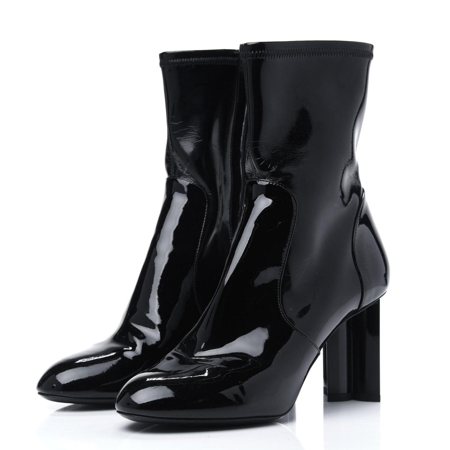 Patent Uniformes Silhouette Ankle Boots 37 Black