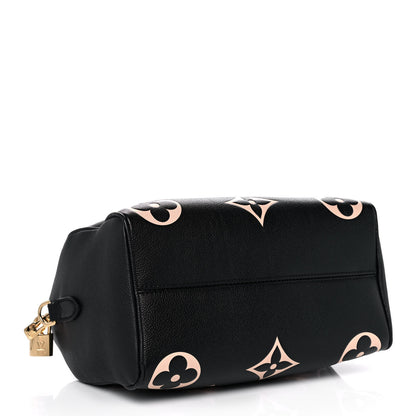 Louis Vuitton Empreinte Monogram Giant Speedy Bandouliere 25 Black Beige 4 of 12