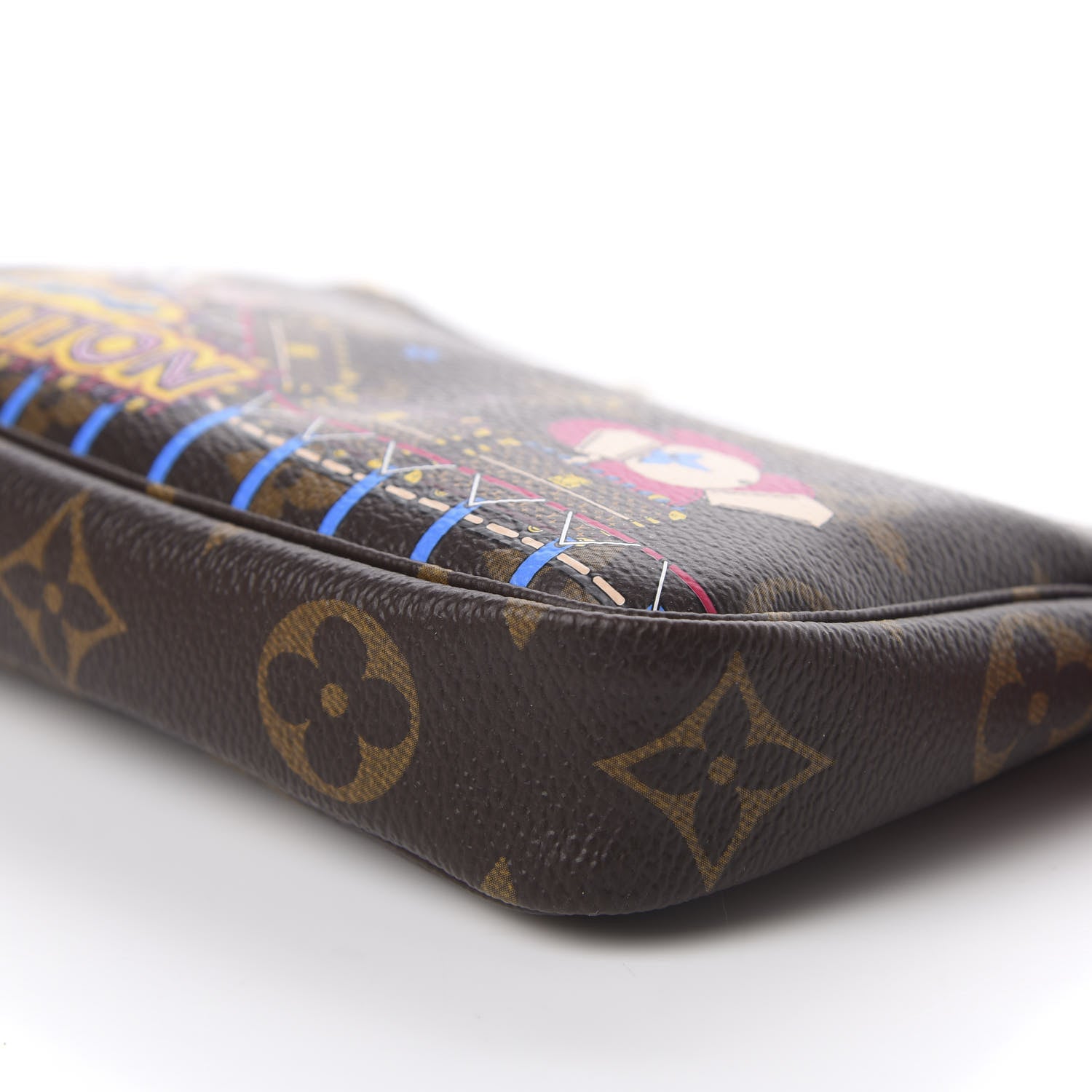 Louis Vuitton Monogram 2020 Christmas Animation Roller Coaster Mini Pochette Accessories Pivoine 7 of 11