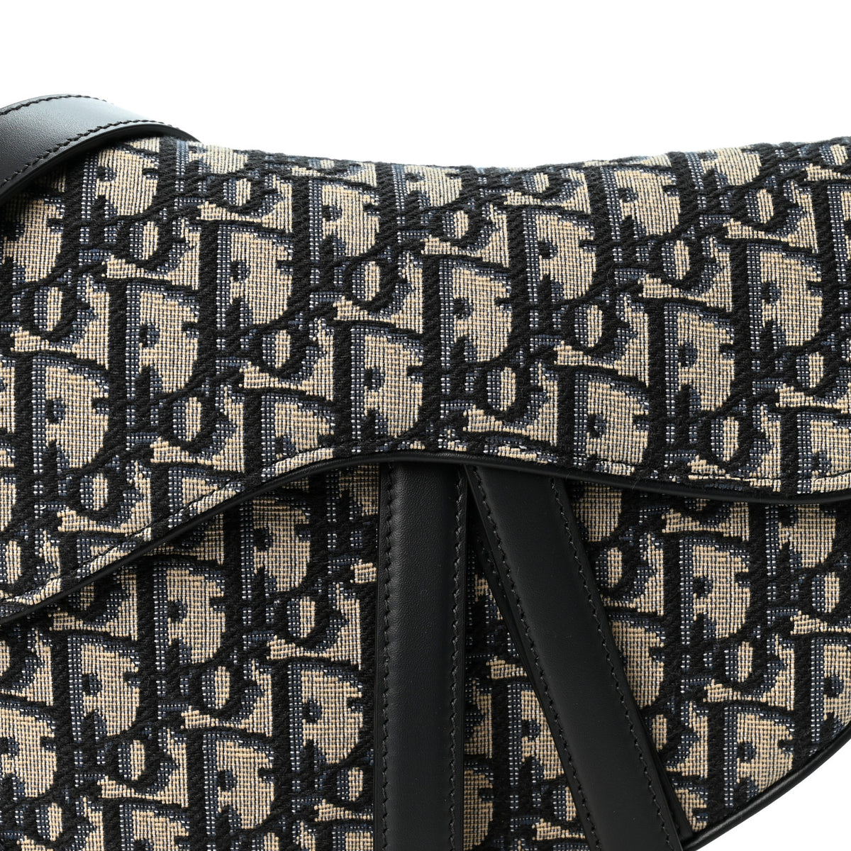 Christian Dior Oblique Saddle Bag With Strap Blue 7 of 9