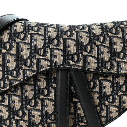 Christian Dior Oblique Saddle Bag With Strap Blue 7 of 9