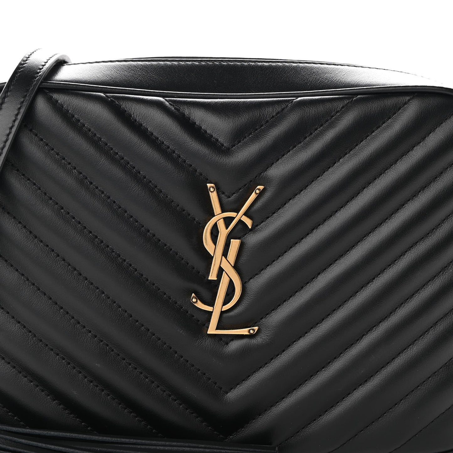 Calfskin Matelasse Monogram Lou Camera Bag Black