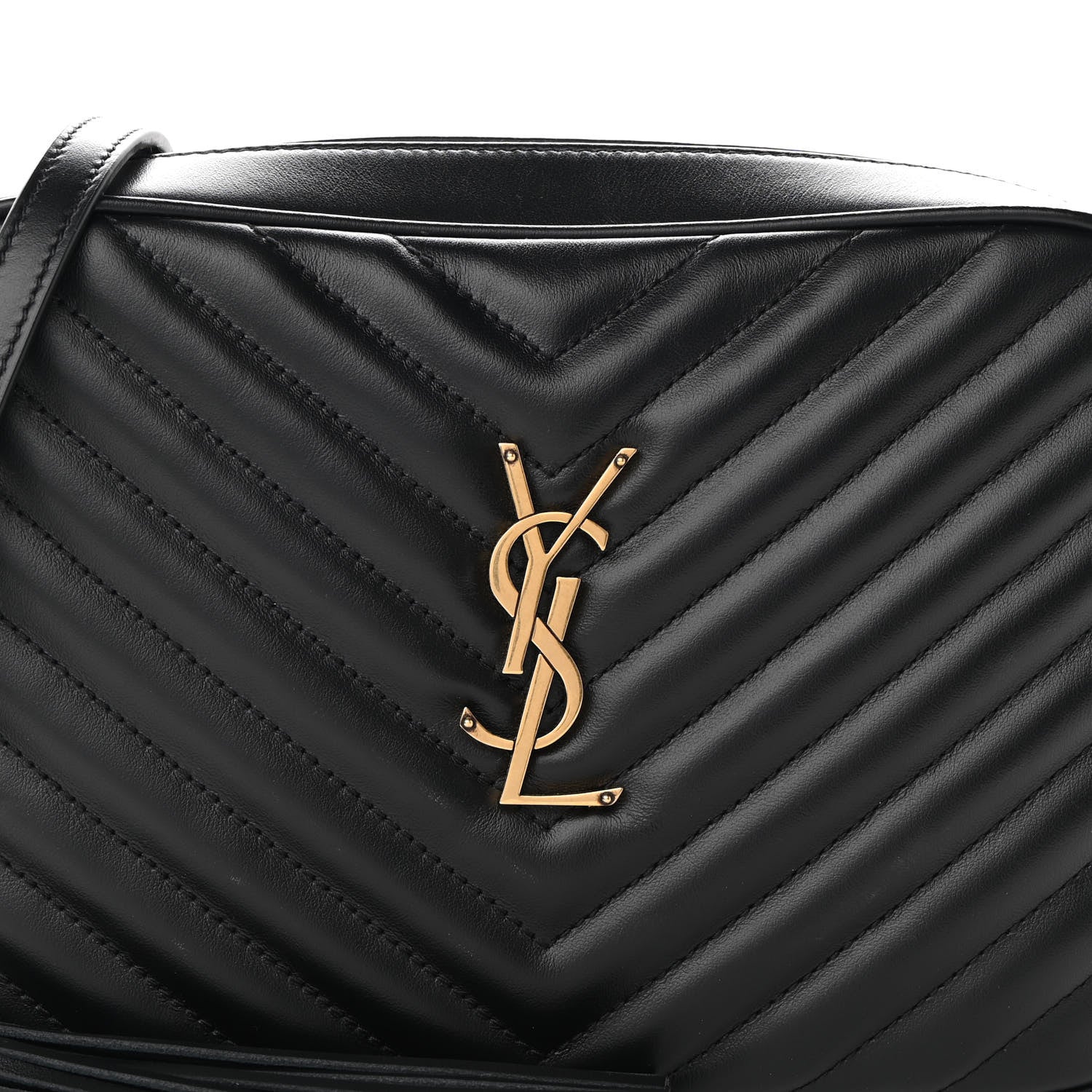 Saint Laurent Calfskin Matelasse Monogram Lou Camera Bag Black 7 of 8