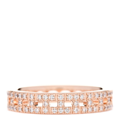 Tiffany 18K Rose Gold Diamond Narrow T True Band Ring 47 4.25 1 of 4