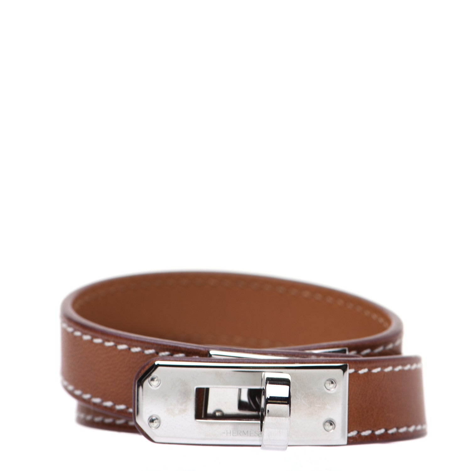 Hermes Barenia Kelly Double Tour Bracelet XS Fauve 1 of 10