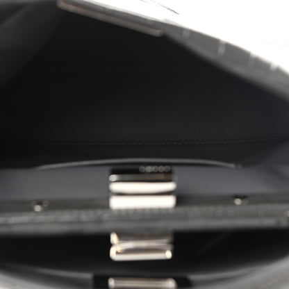 Fendi Crocodile Embroidered Mini Peekaboo Iconic Satchel Grey 5 of 11