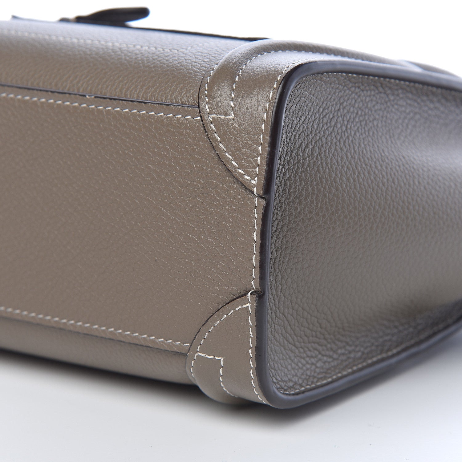Celine Drummed Calfskin Nano Luggage Souris 6 of 11