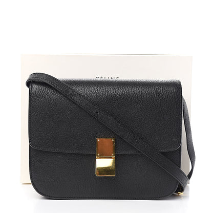 Celine Goatskin Medium Classic Box Flap Bag Black 12 of 12