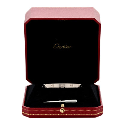 Cartier 18K White Gold LOVE Bracelet 17 5 of 5