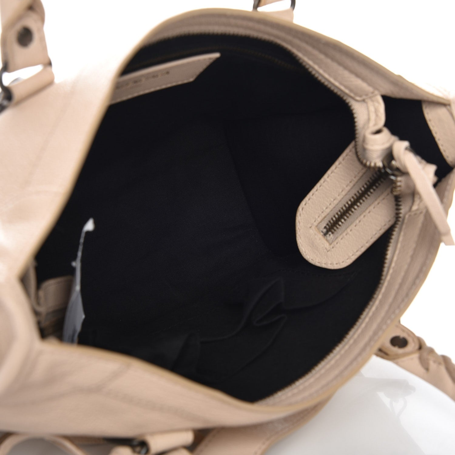 Balenciaga Chevre Classic Hardware Metallic Edge S City Beige Tapioca 6 of 8