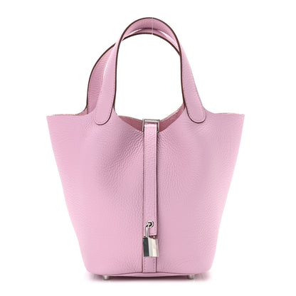 Hermes Taurillon Clemence Picotin Lock 18 PM Mauve Sylvestre 1 of 11