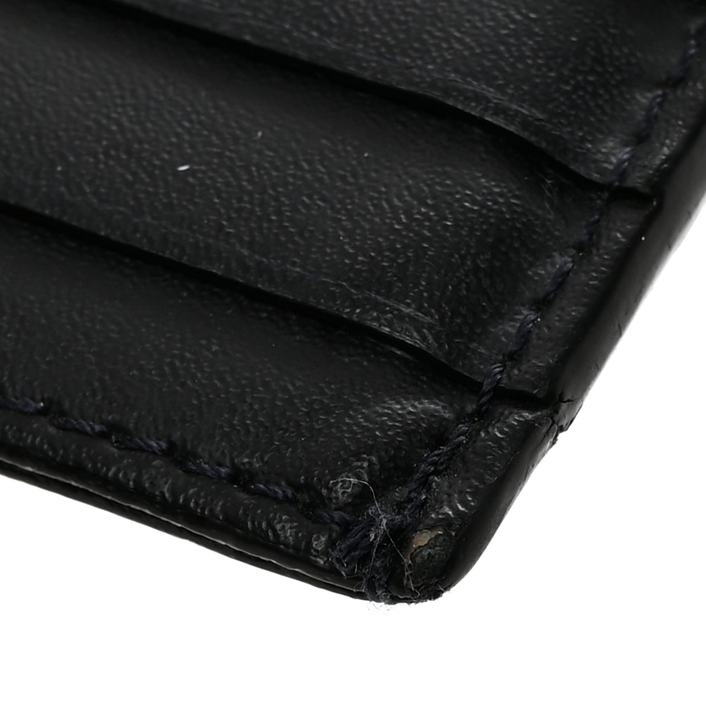 Vitello Stripe FF Card Holder Navy Multicolor