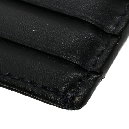 Fendi Vitello Stripe FF Card Holder Navy Multicolor 11 of 12