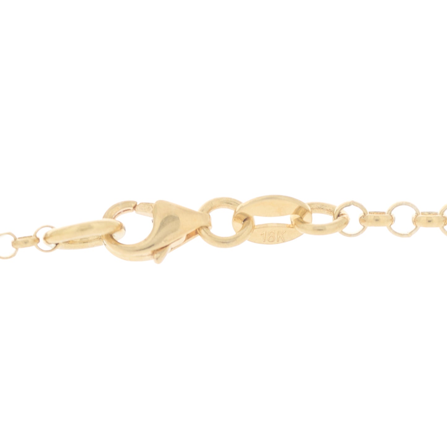 18K Yellow Gold Diamond Wholeness Small Mixed Belcher Chain Necklace