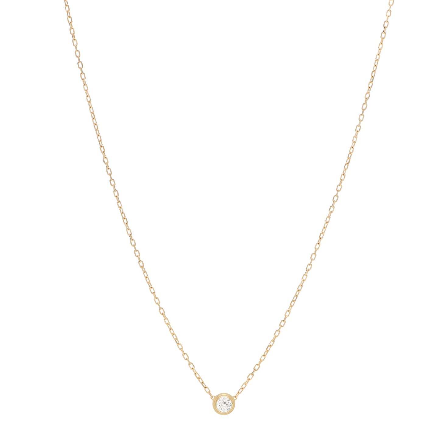 18K Yellow Gold Diamond LM D'Amour Pendant Necklace