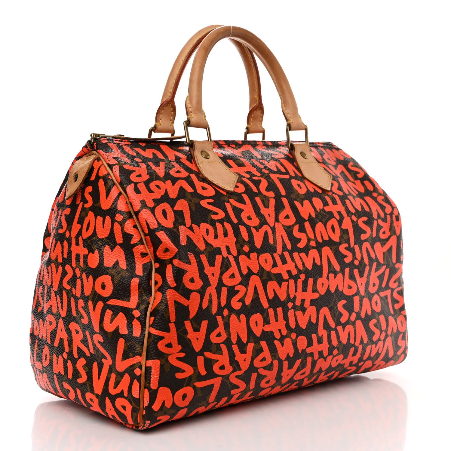Louis Vuitton Monogram Graffiti Speedy 30 Orange 3 of 10
