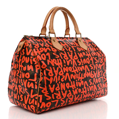 Louis Vuitton Monogram Graffiti Speedy 30 Orange 3 of 10