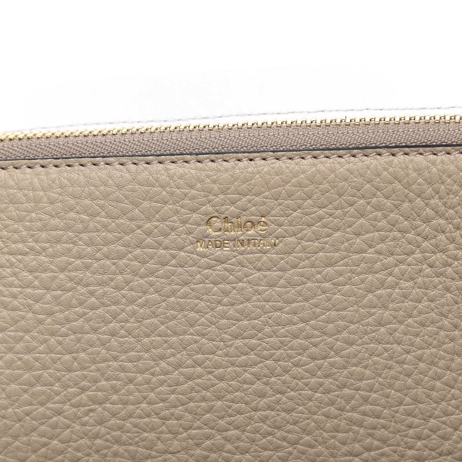 Chloe Grained Calfskin Large Charlotte Tote Motty Grey White 6 of 9