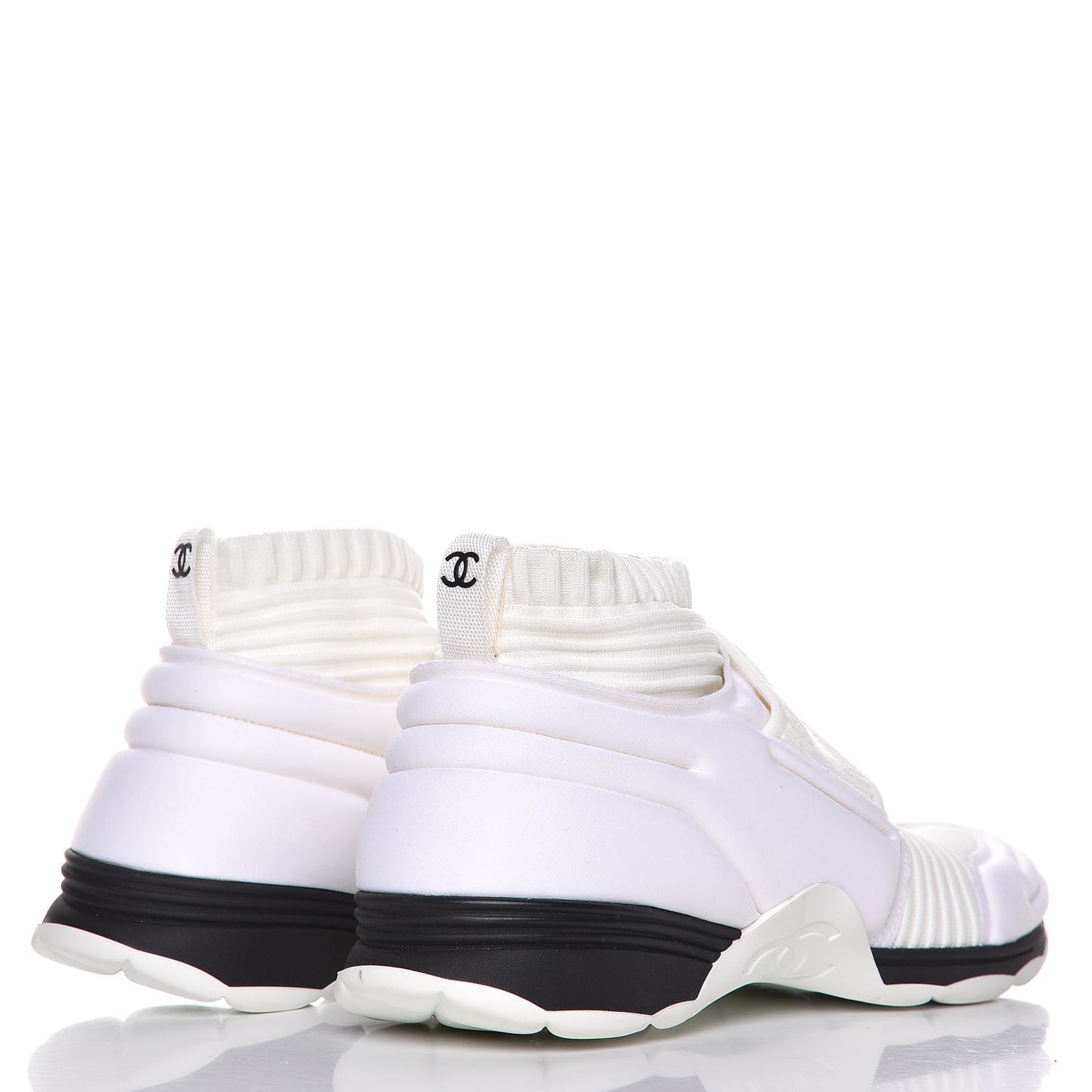 Stretch Fabric CC Sneakers 39 White