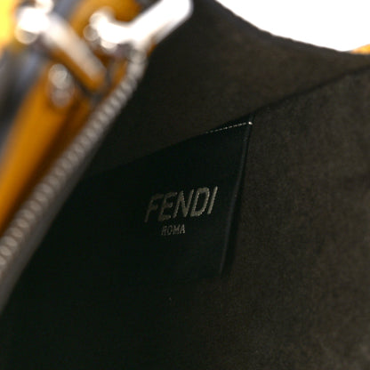 Fendi Cuoio Romano Vitello Cover Bi-Color Peekaboo I See U X Cross Satchel Sunflower Stone Mimosa 6 of 11