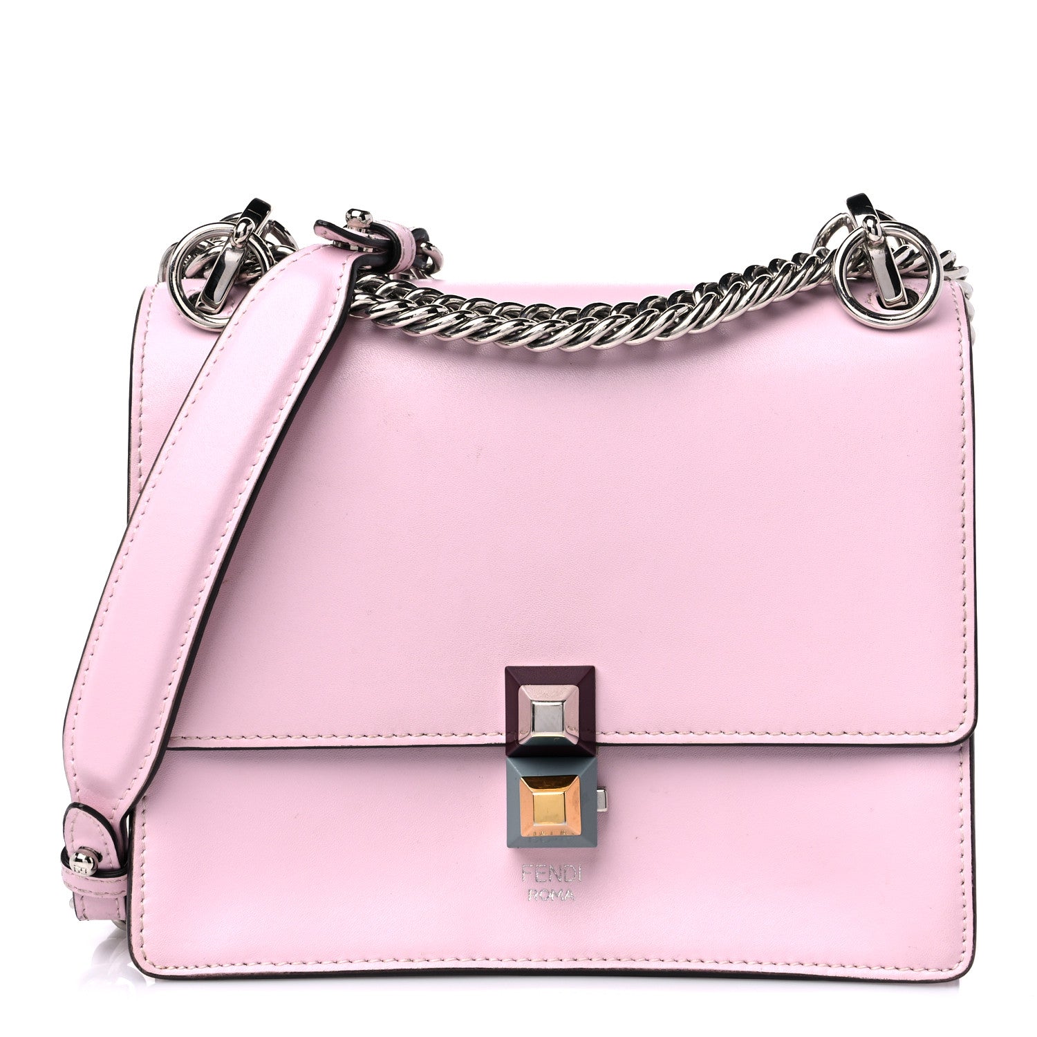 Fendi Vitello Liberty Studded Small Kan I Shoulder Bag Peonia Multicolor 1 of 14