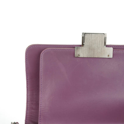 Chanel Glazed Calfskin Stitched Accordion Flap Pink 4 of 15