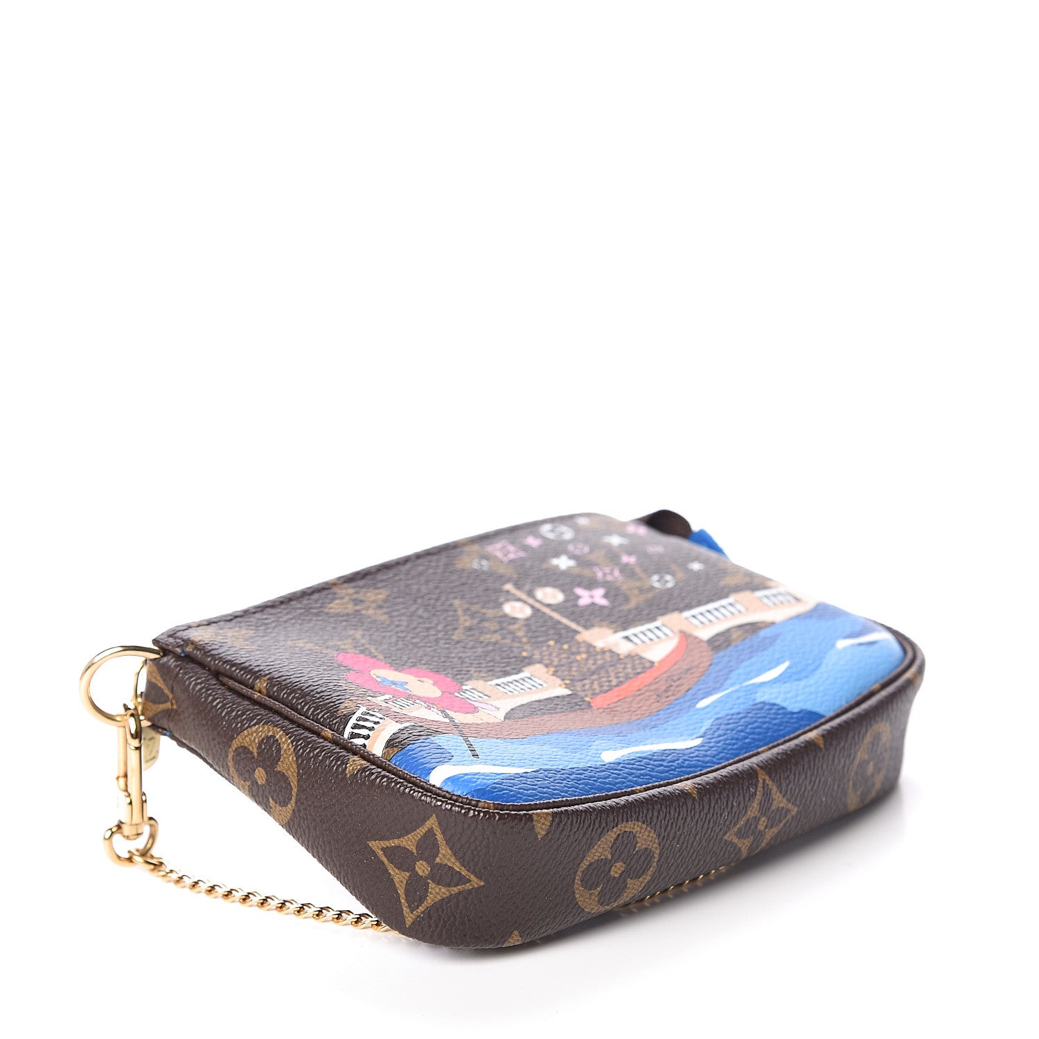 Louis Vuitton Monogram 2019 Christmas Animation Mini Venice Pochette Accessories Blue 3 of 5