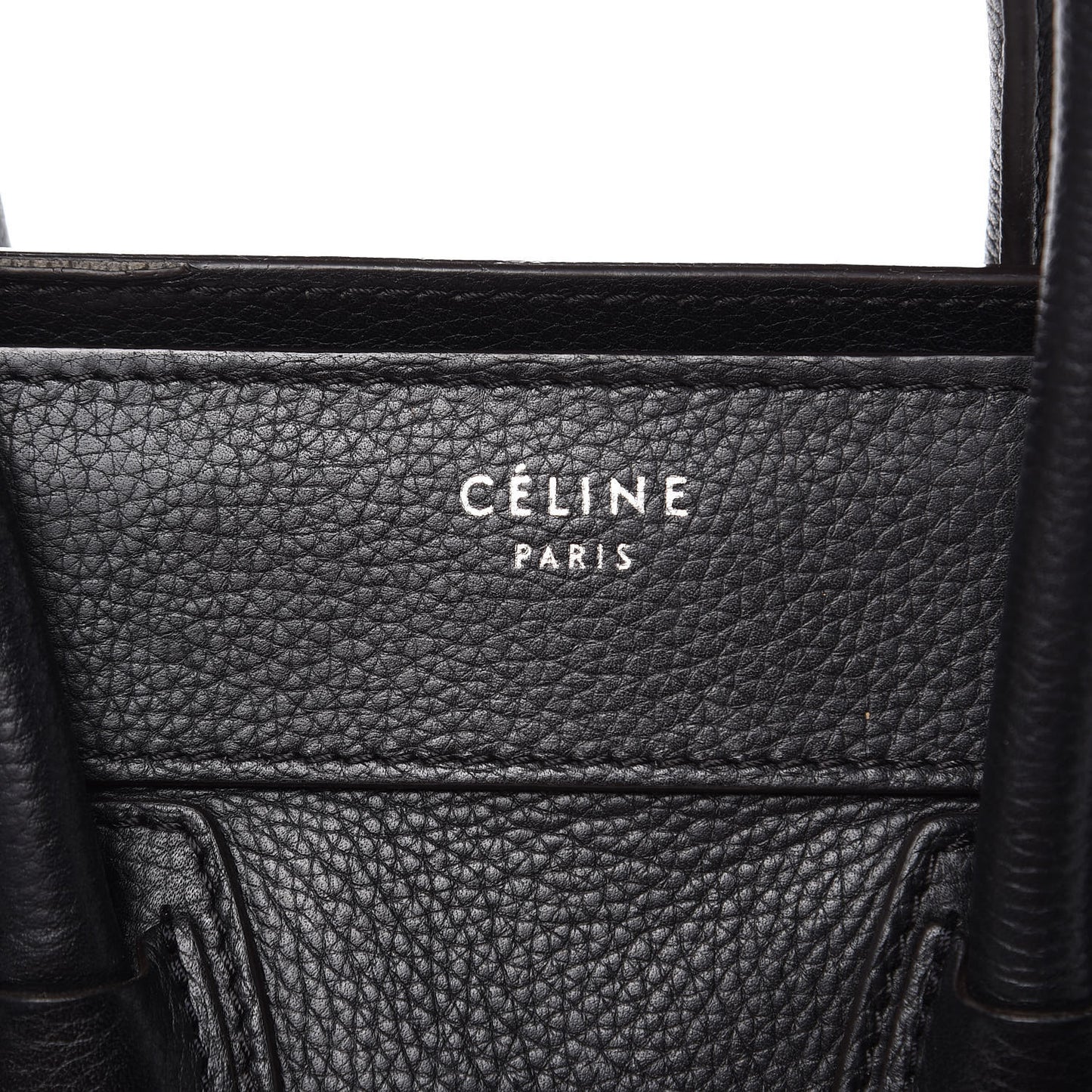 Drummed Calfskin Micro Luggage Black