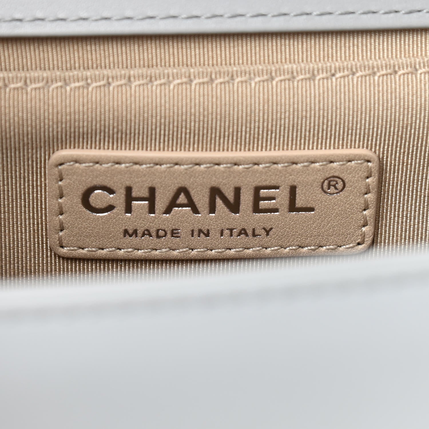 Chanel Patent Chevron Quilted Medium Boy Flap Grey 7 of 8