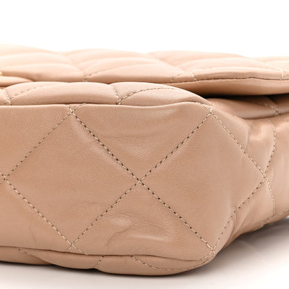Chanel Lambskin Quilted Large CC Funky Town Flap Beige 10 of 11
