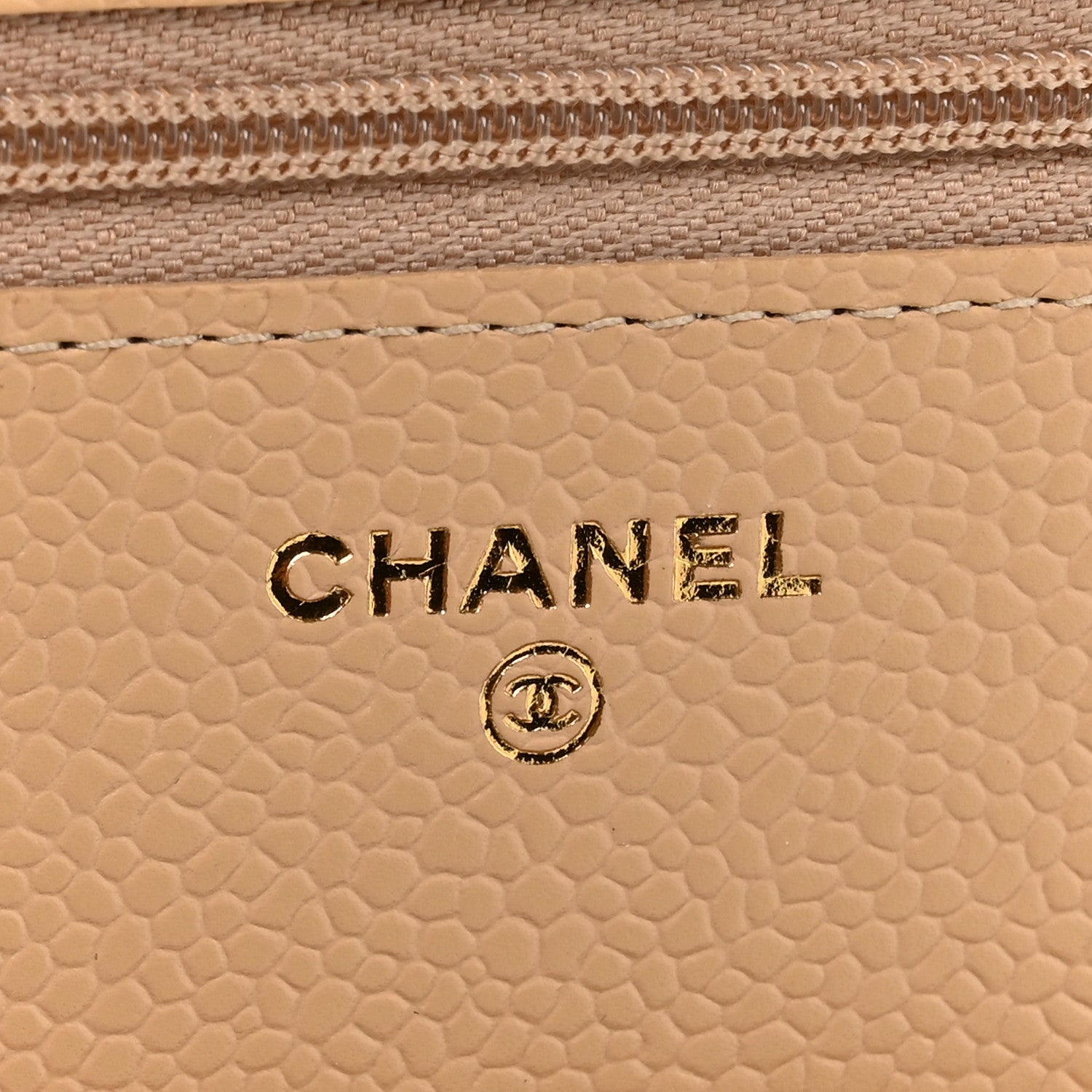 Chanel Caviar Quilted Wallet on Chain WOC Beige Clair 6 of 11