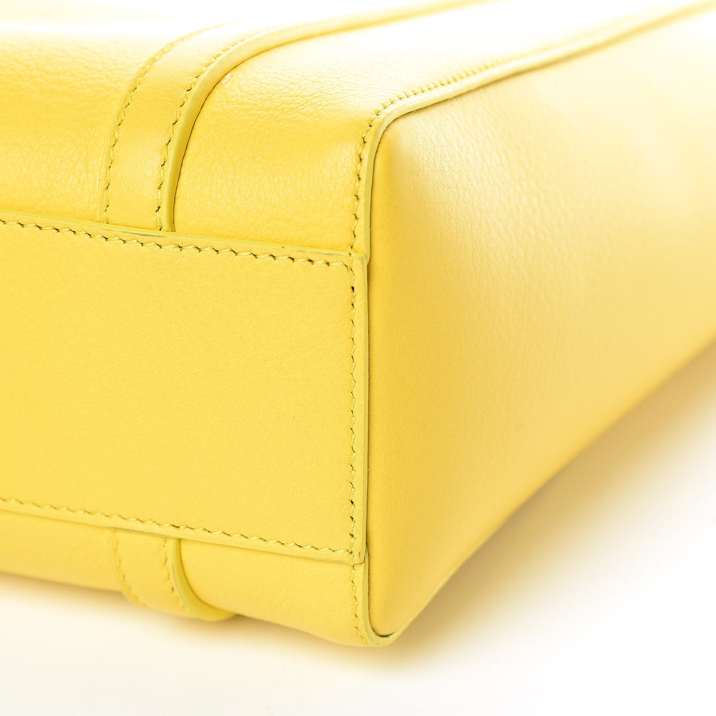 Smooth Calfskin Logo XXS Everyday Tote Jaune Soleil Black
