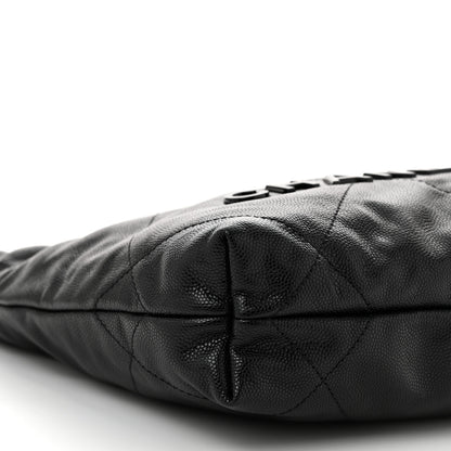 Chanel Shiny Caviar Quilted Monochrome Mini Chanel 22 Black 9 of 11