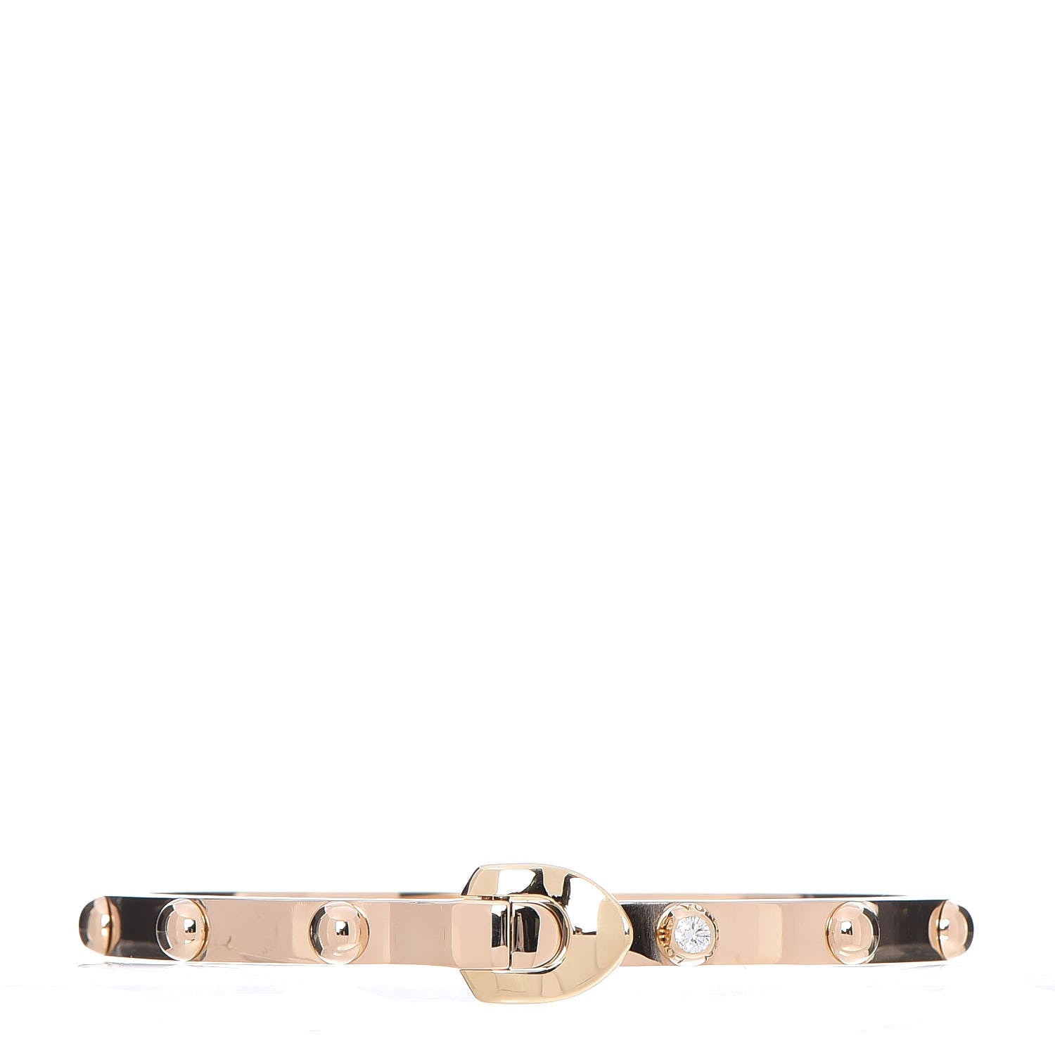 Louis Vuitton 18K Yellow Gold Diamond Clous Bracelet 17 1 of 7