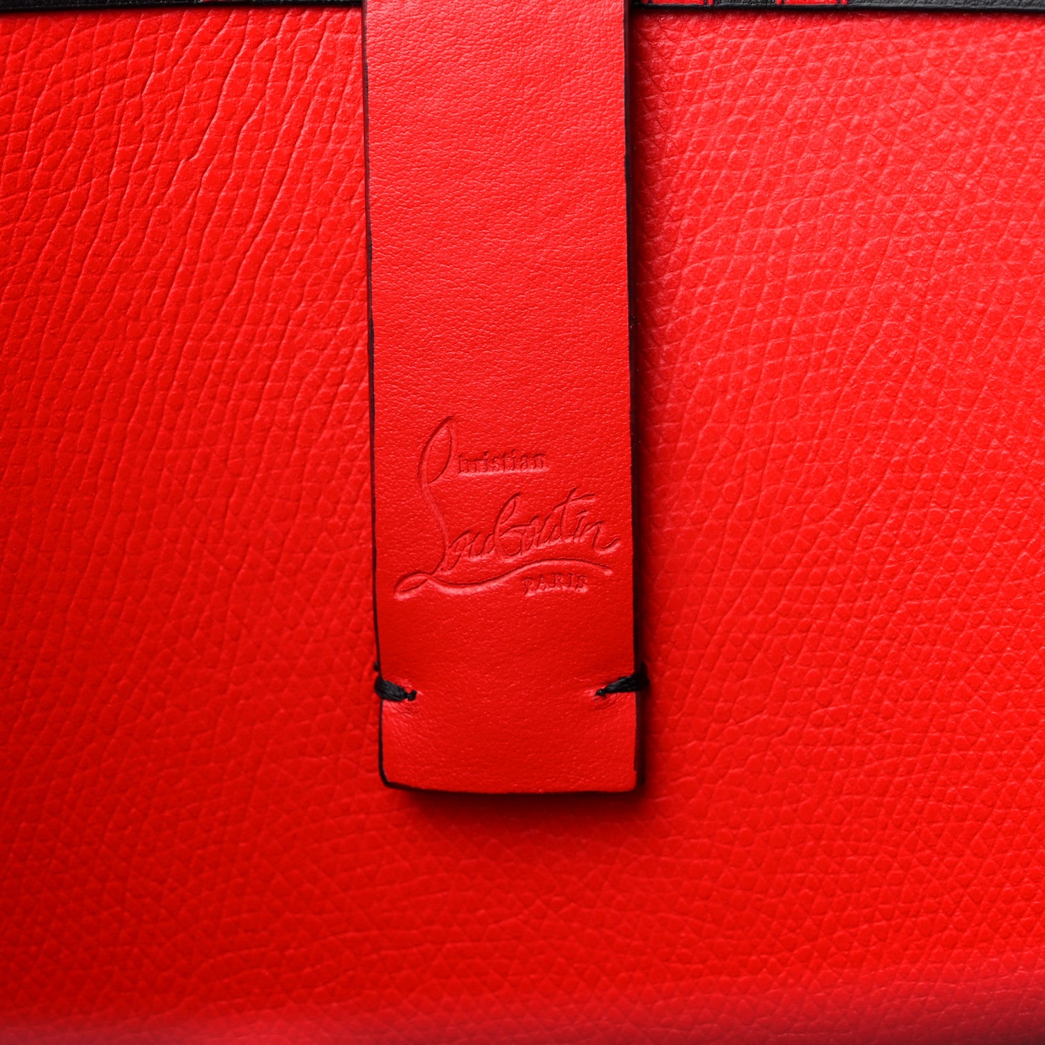 Christian Louboutin Perforated Calfskin Degrade Loubinthesky East West Cabata Tote Black Red 7 of 11
