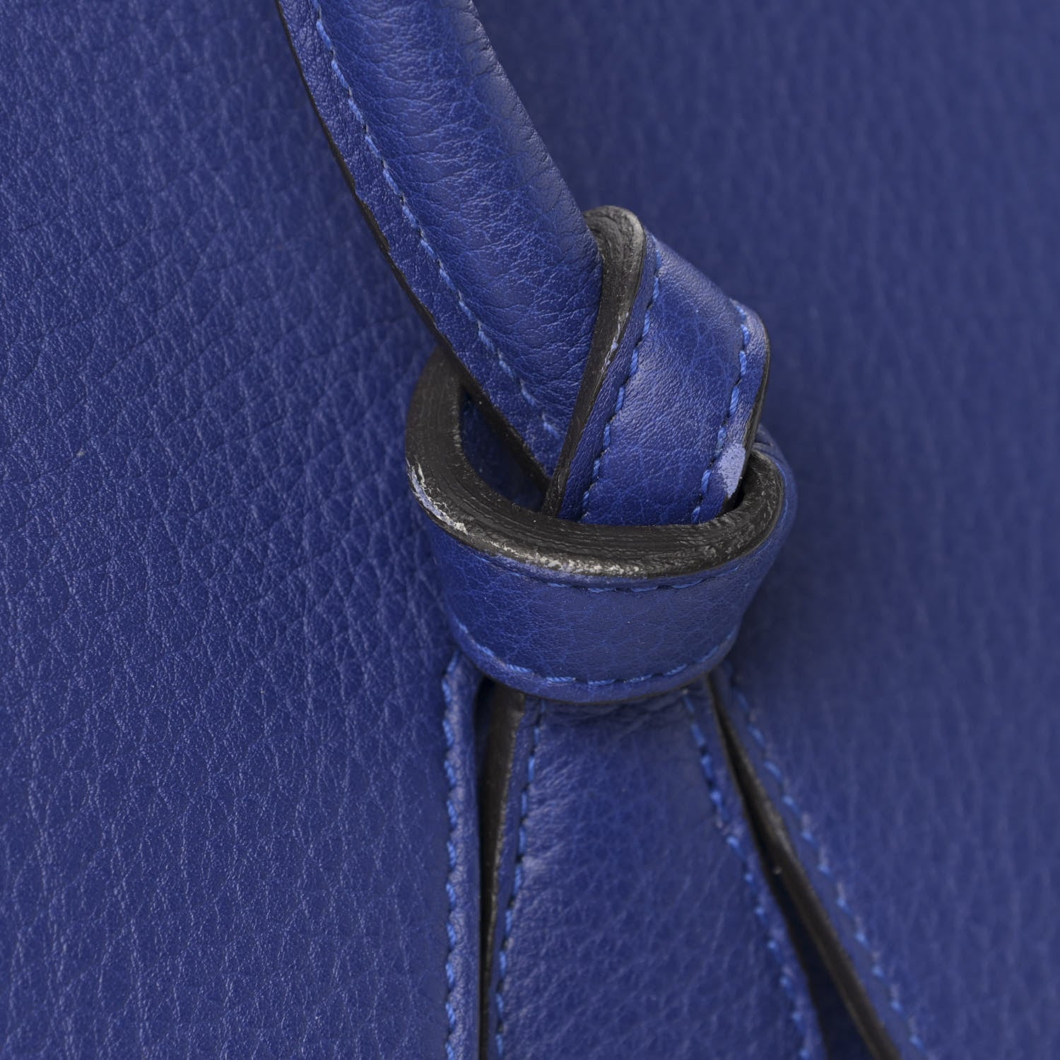 Celine Crisped Calfskin Mini Tie Knot Tote Indigo 11 of 16
