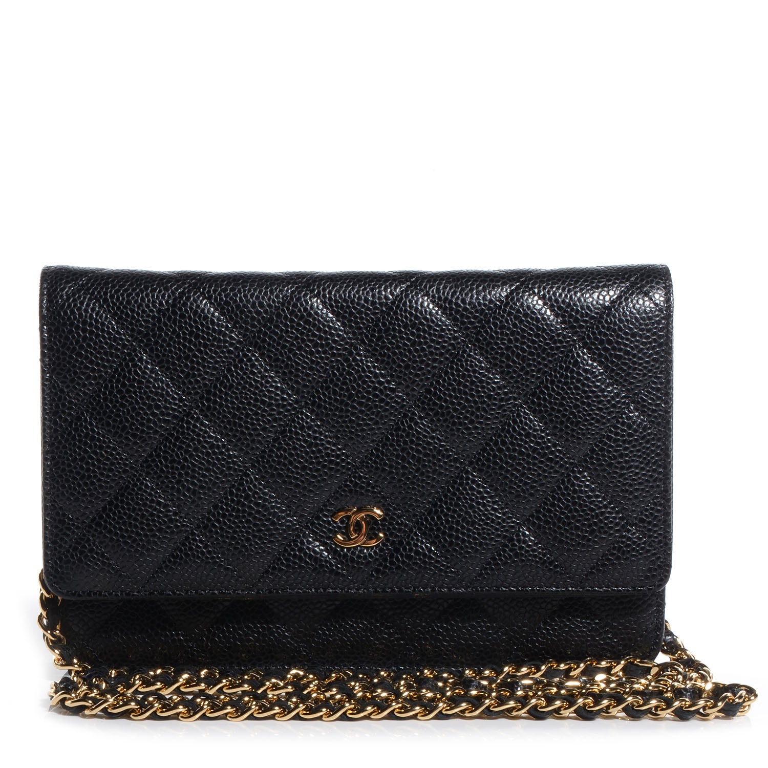 Chanel Caviar Quilted Wallet on Chain Black 1 of 9