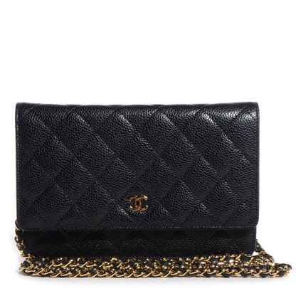 Chanel Caviar Quilted Wallet on Chain Black 1 of 9