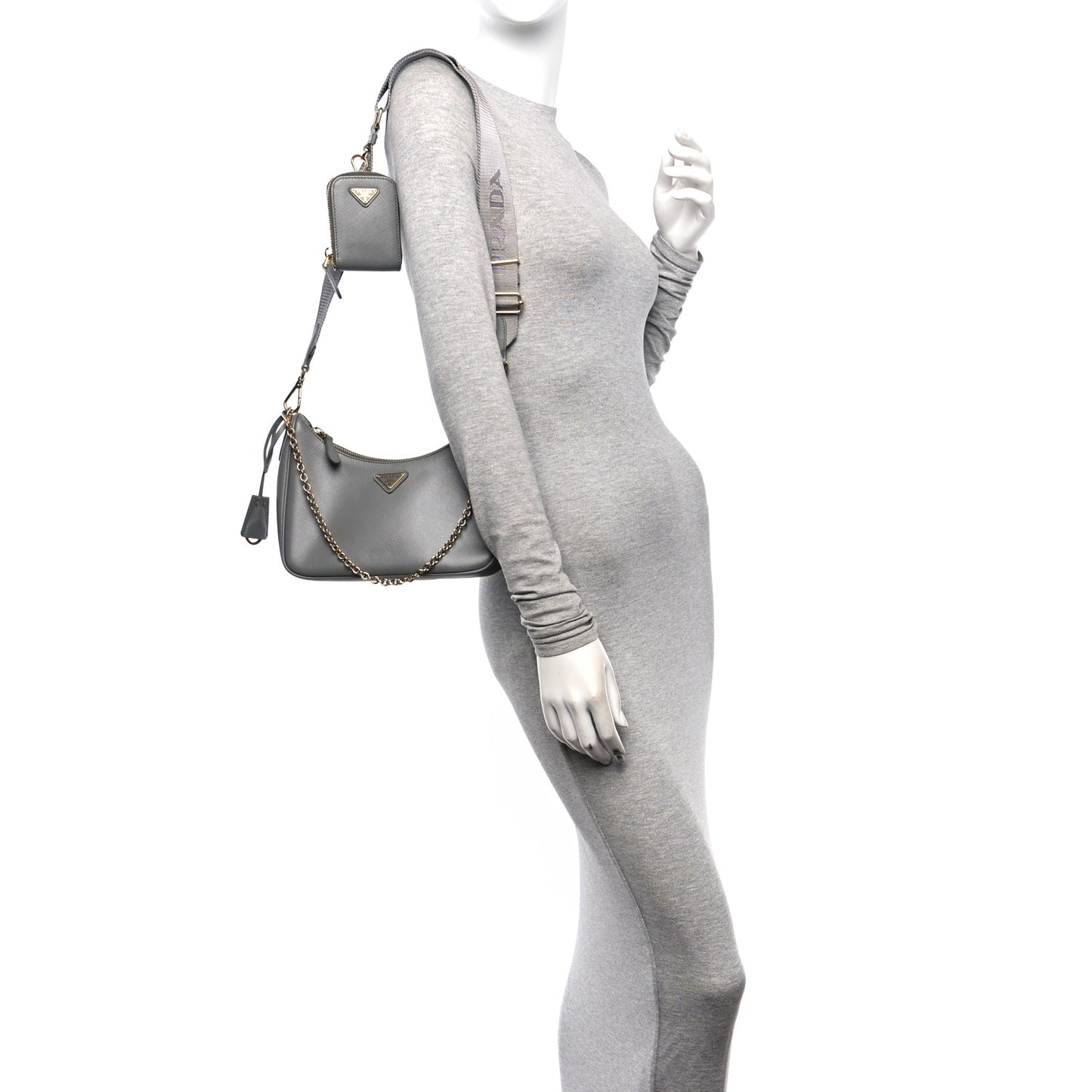 Saffiano Lux Re-Edition 2005 Shoulder Bag Ardesia