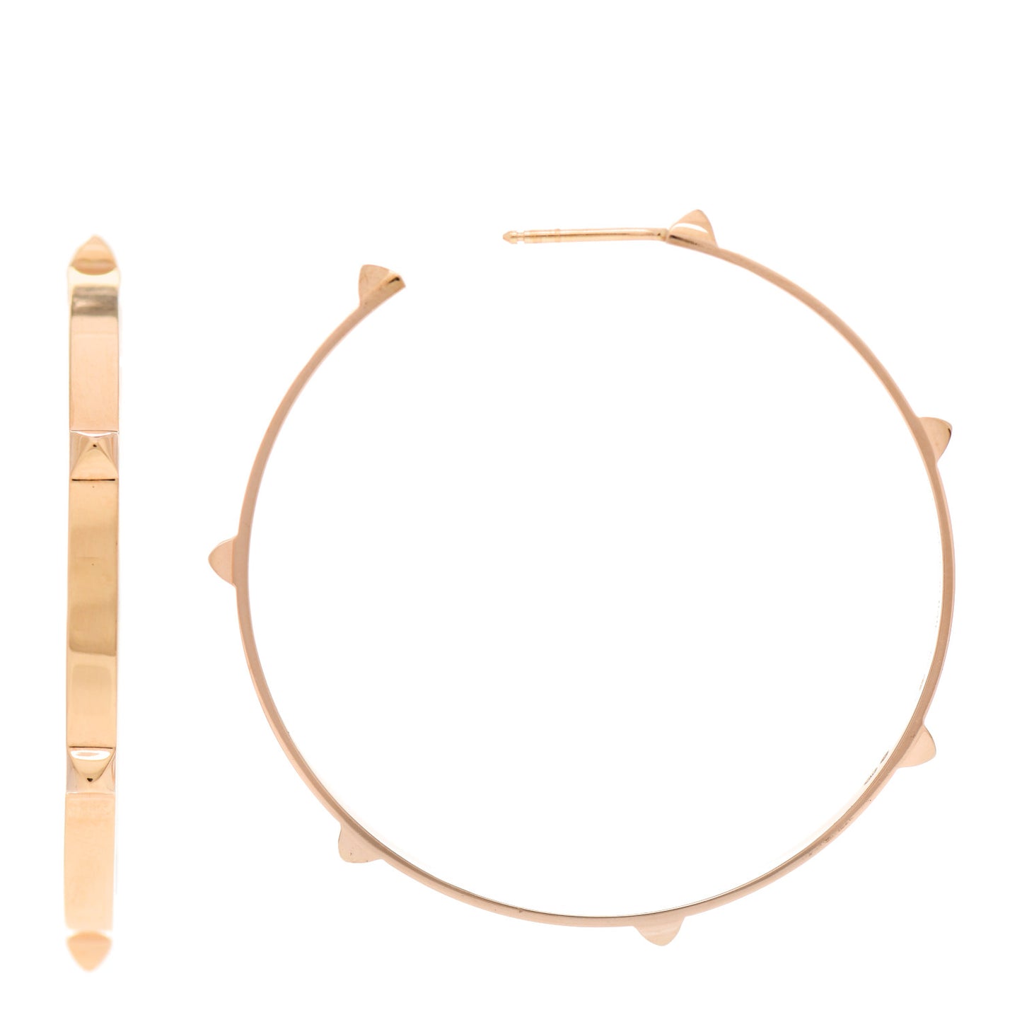 18K Rose Gold Mini Clous Hoop Earrings