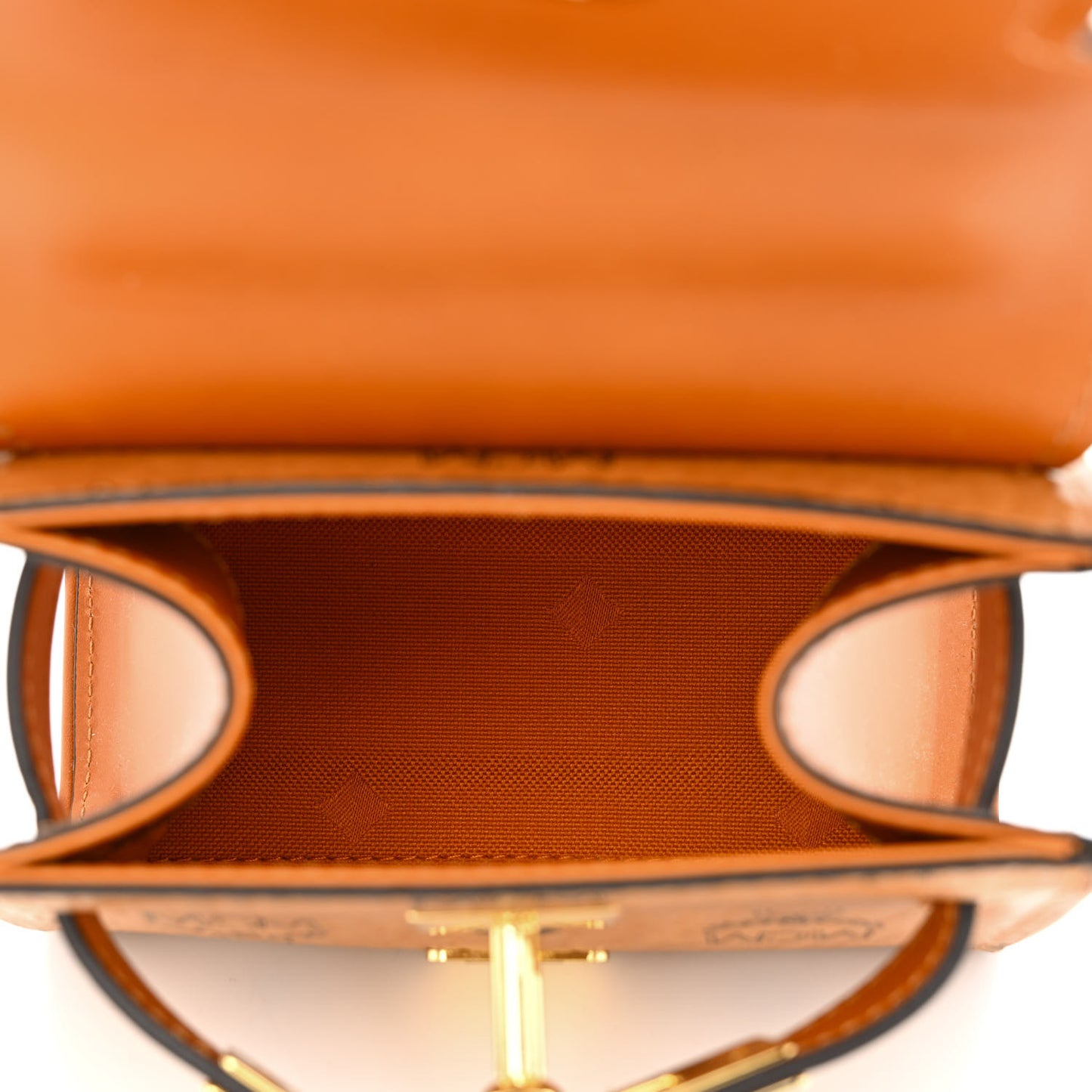 Visetos X-Mini Heritage Top Handle Satchel Cognac