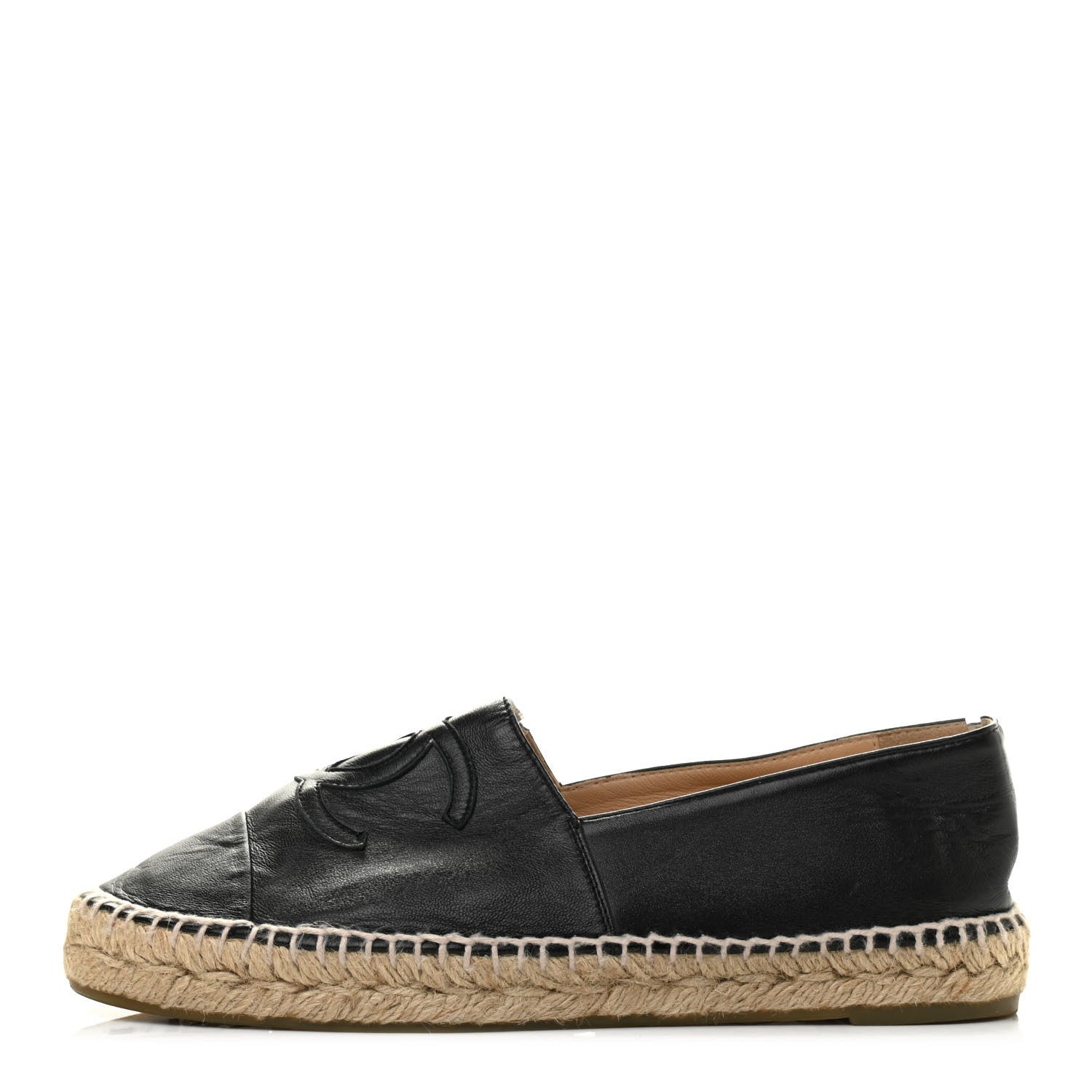 Chanel Lambskin CC Espadrilles 39 Black 1 of 7