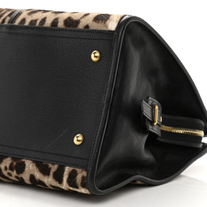 Saint Laurent Pony Hair Leopard Print Large Cabas Chyc Black 9 of 9