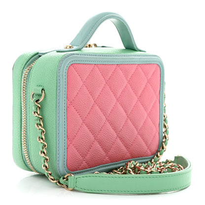 Chanel Caviar Quilted Small CC Filigree Vanity Case Multicolor 3 of 11