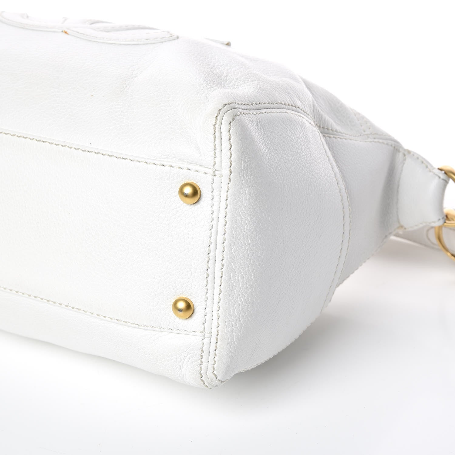 Chanel Calfskin CC Shoulder Bag White 6 of 18
