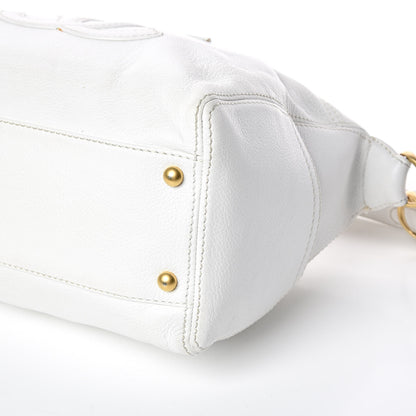 Chanel Calfskin CC Shoulder Bag White 6 of 18